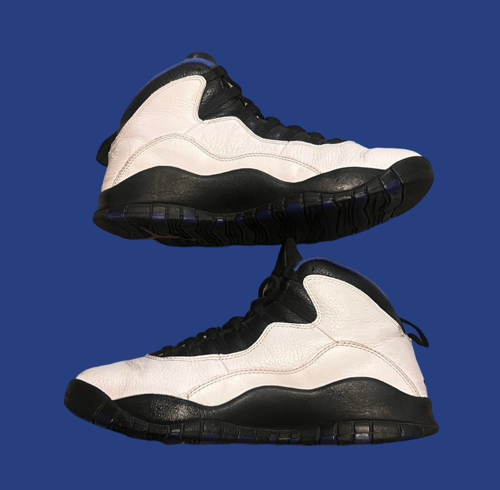 MEN'S SIZE 11.5- Air Jordan 10 Retro 2018 Orlando, Black/White/Blue| 310805-108